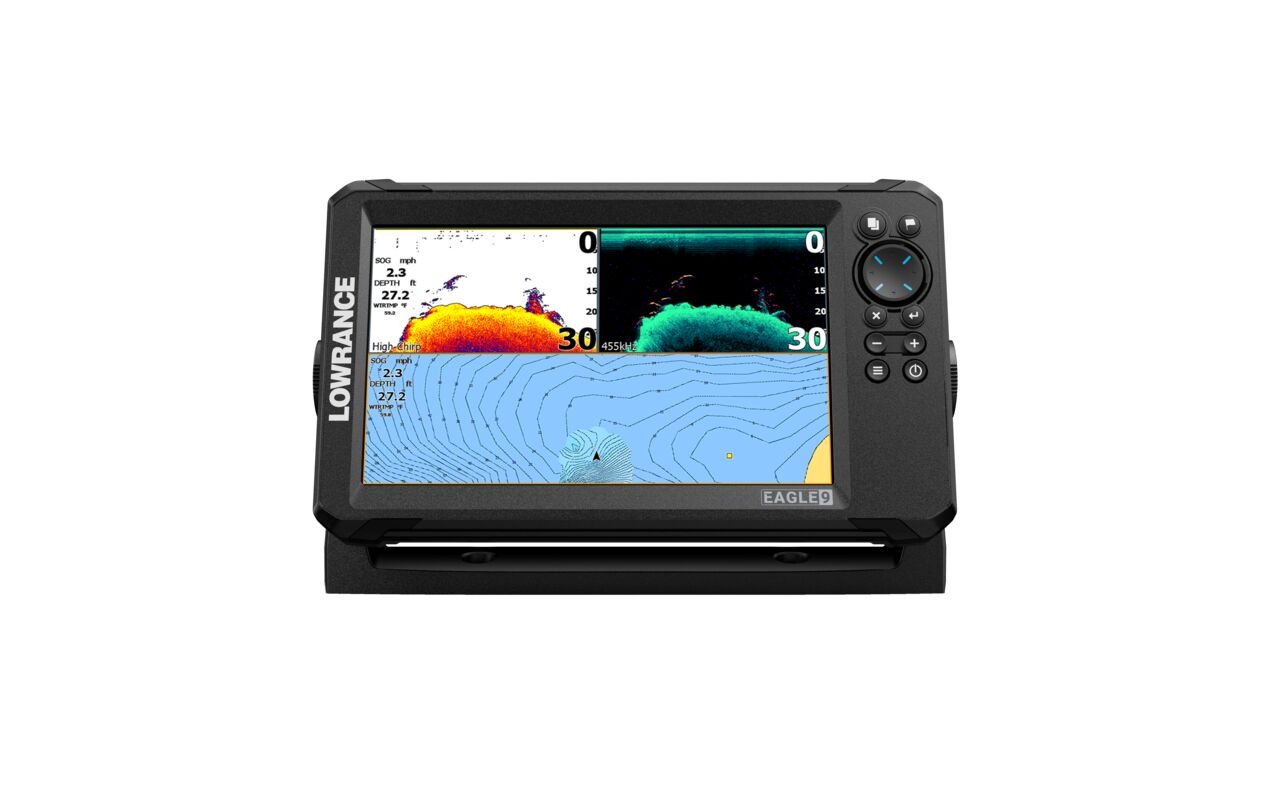 LOWRANCE EAGLE EYE™ 9 LIVE ROW: 9" IPS SCREEN, EAGLE EYE™ TRANSDUCER
