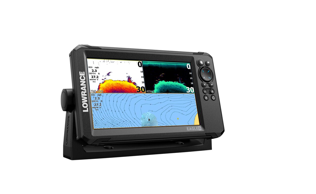 LOWRANCE EAGLE EYE™ 9 LIVE ROW: 9" IPS SCREEN, EAGLE EYE™ TRANSDUCER