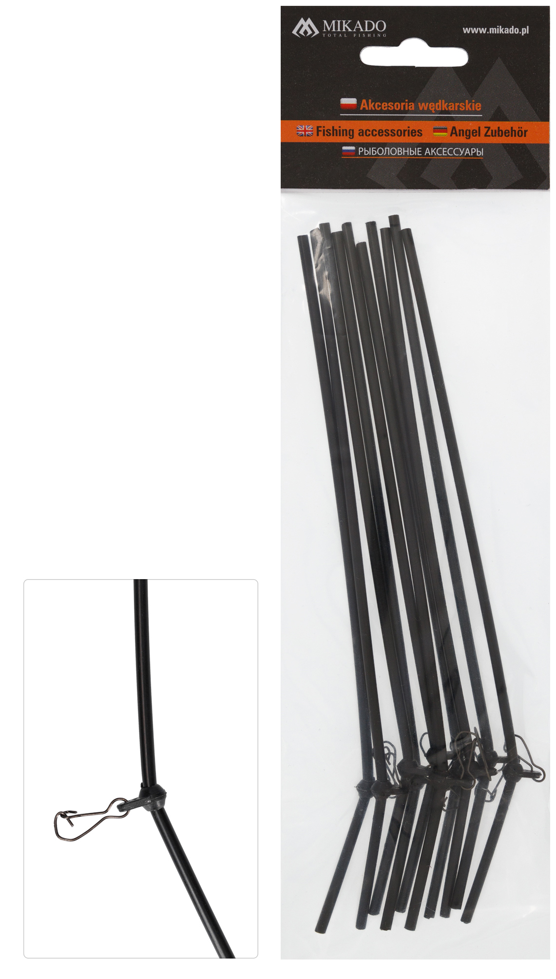 TUBE - ANTI TANGLE WITH SWIVEL - 6cm - 10 pcs.