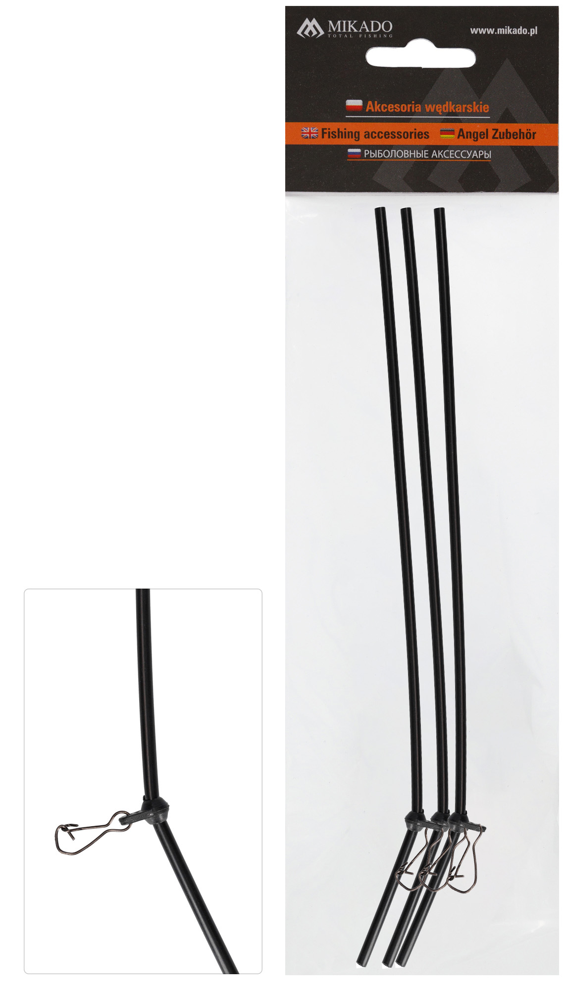 TUBE - ANTI TANGLE WITH SNAP 10cm - 3 pcs.