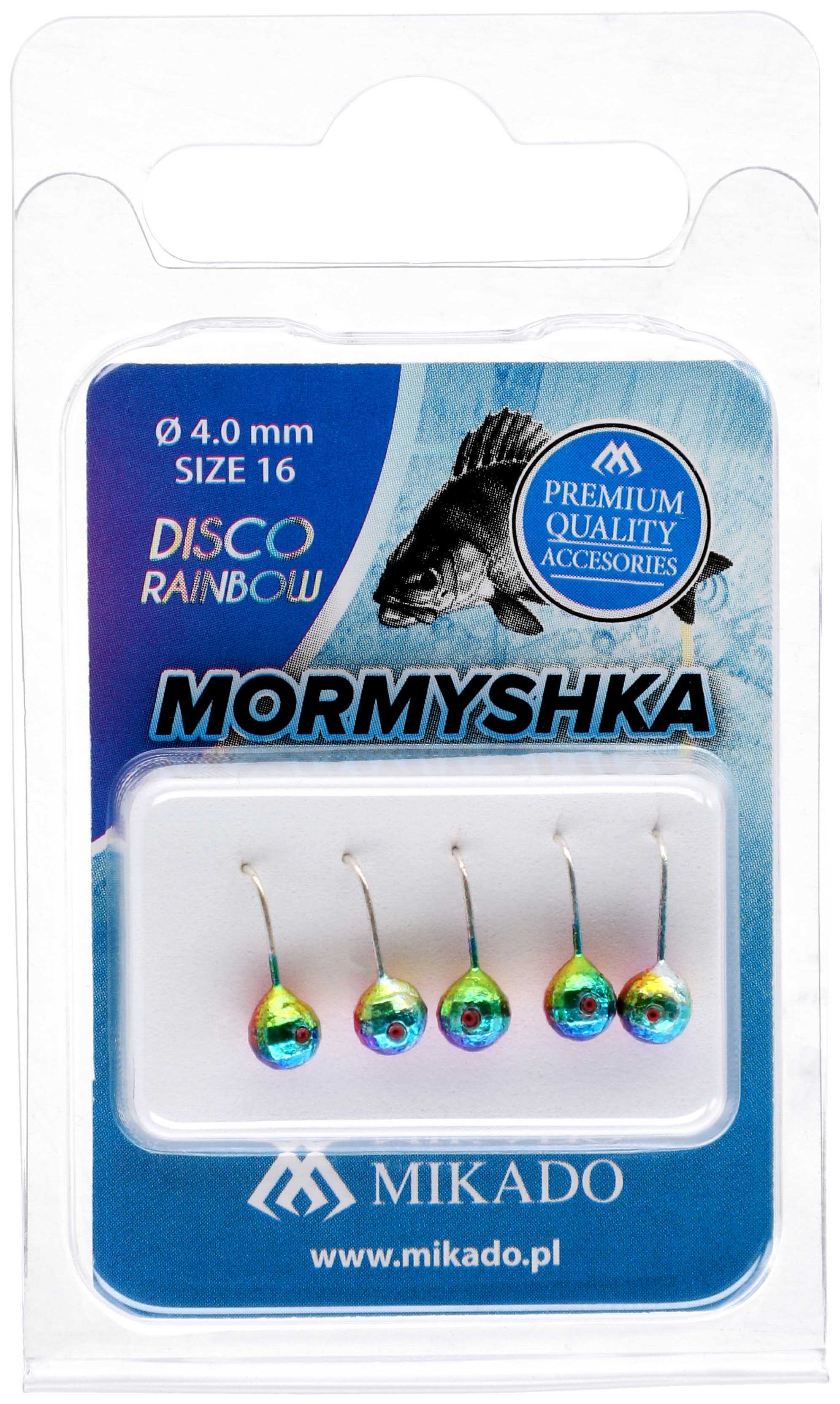 LURE - ROUND MORMYSHKA DISCO 4.5 - RAINBOW - 5 pcs.