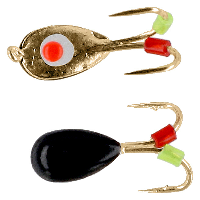 LURE - ICE BUG size 4mm - BLACK AND GOLD - 4 pcs.