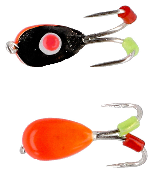 LURE - ICE BUG ORANGE size 4mm - BLACK - 4 pcs.