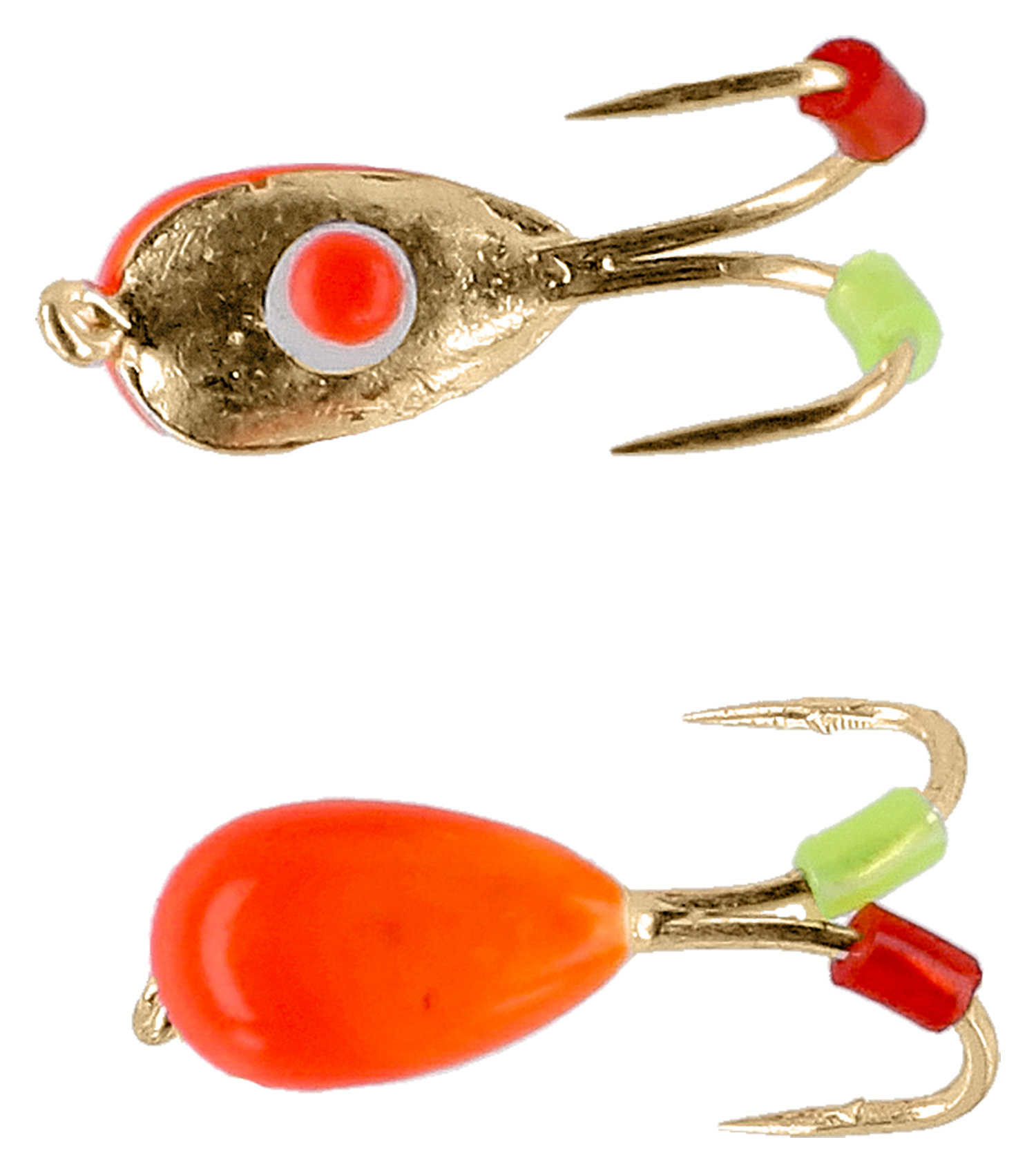 LURE - ICE BUG ORANGE size 4mm - GOLDEN - 4 pcs.