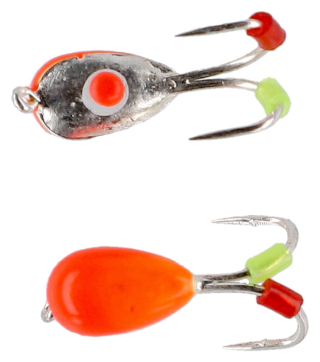 LURE - ICE BUG ORANGE size 4mm - SILVER - 4 pcs.
