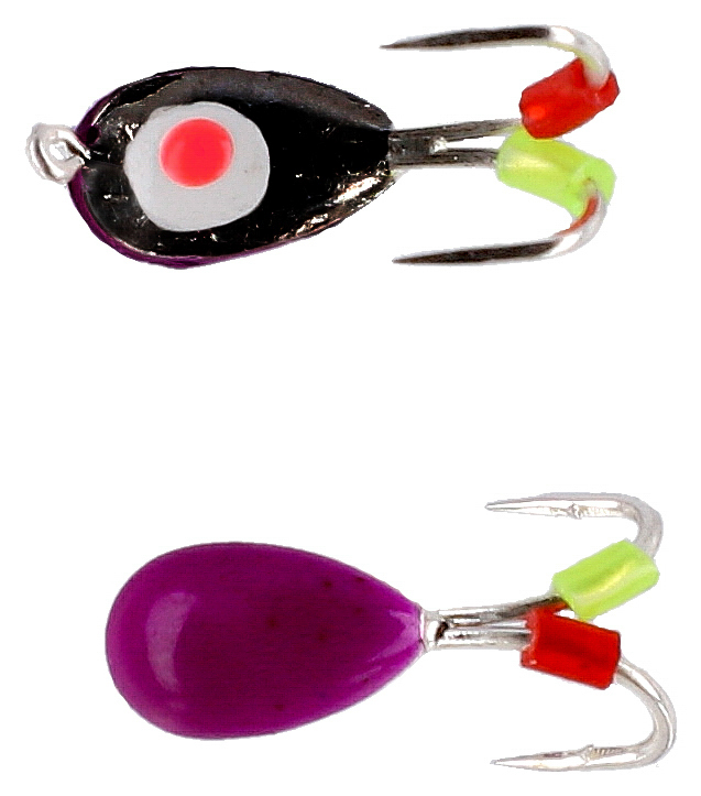 LURE - ICE BUG size 4mm - PURPLE AND BLACK - 4 pcs.