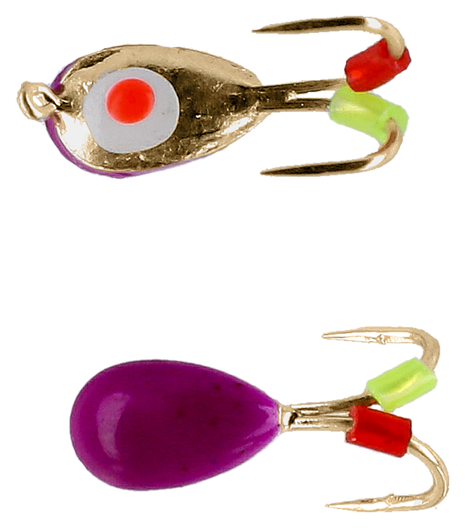 LURE - ICE BUG size 4mm - PURPLE AND GOLD - 4 pcs.