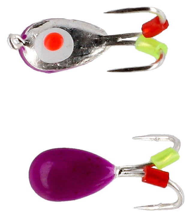 LURE - ICE BUG size 4mm - PURPLE AND SILVER - 4 pcs.