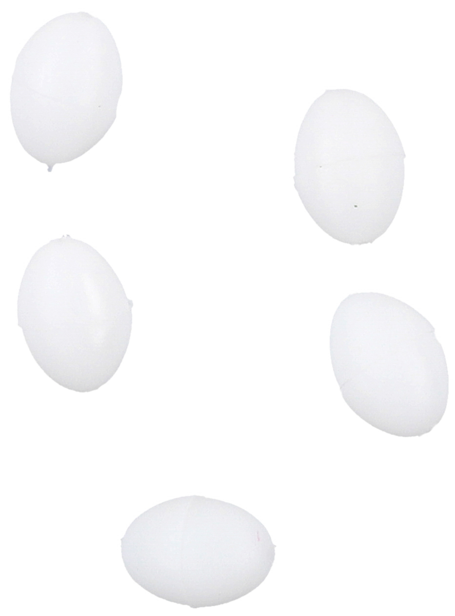 SURFCASTING BEADS - ELLIPSE 4x6mm/0.8 - WHITE - 25 pcs.