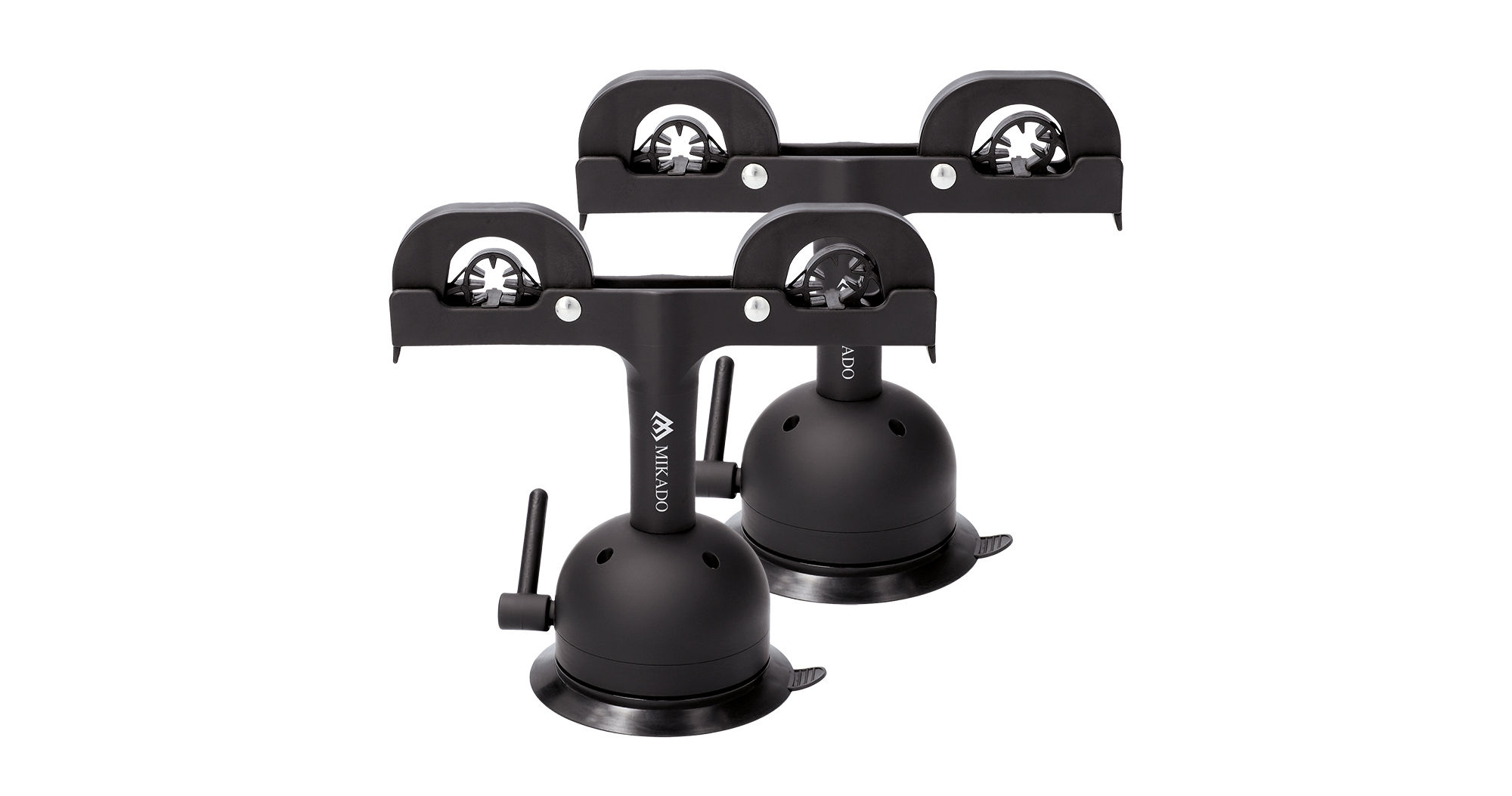 HOLDER - FOR 2 RODS, WITH A SUCTION CUP - 2 pcs.