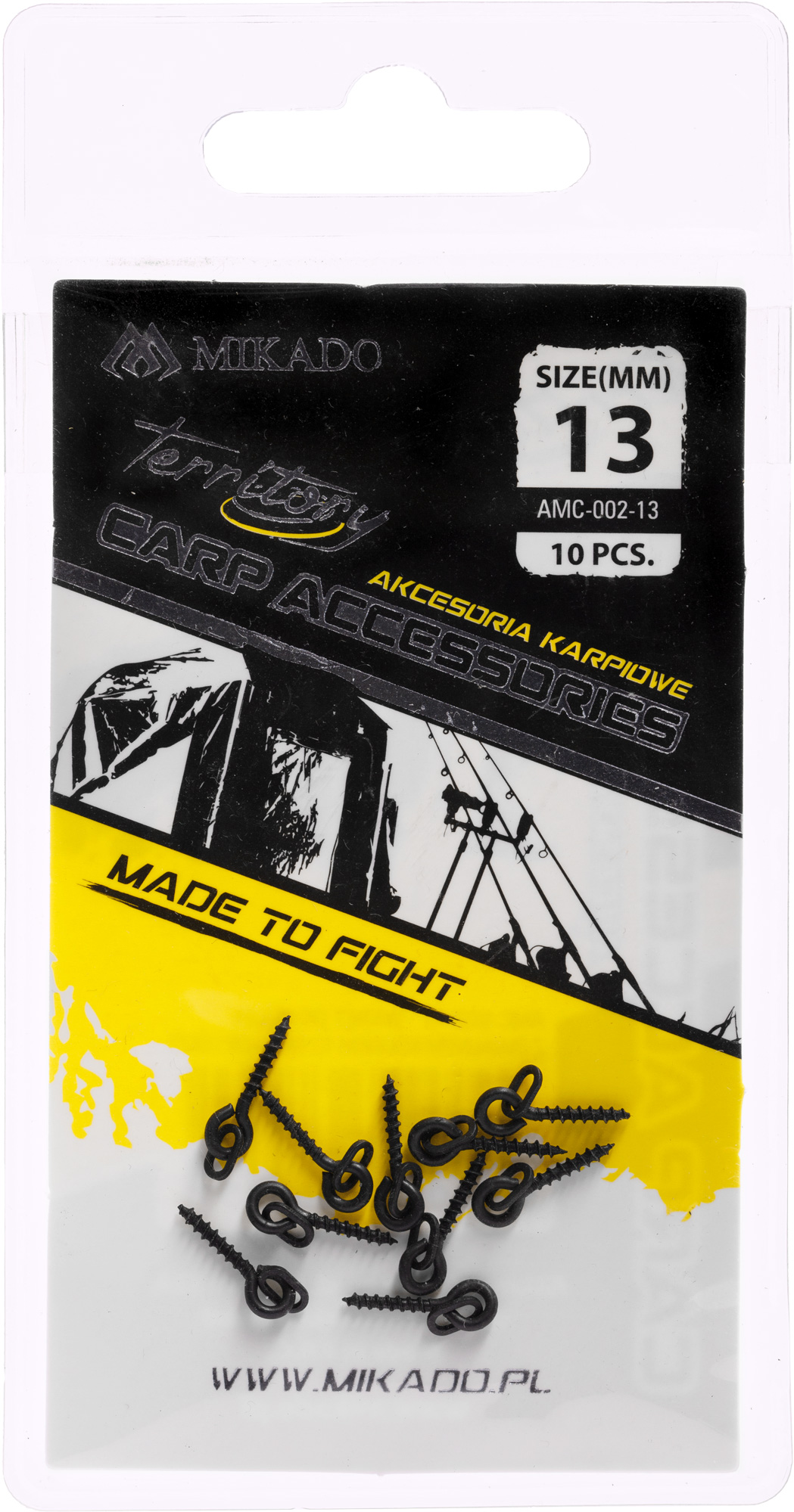 SCREW - FOR BOILIES WITH OVAL RING - 13mm - 10 pcs.