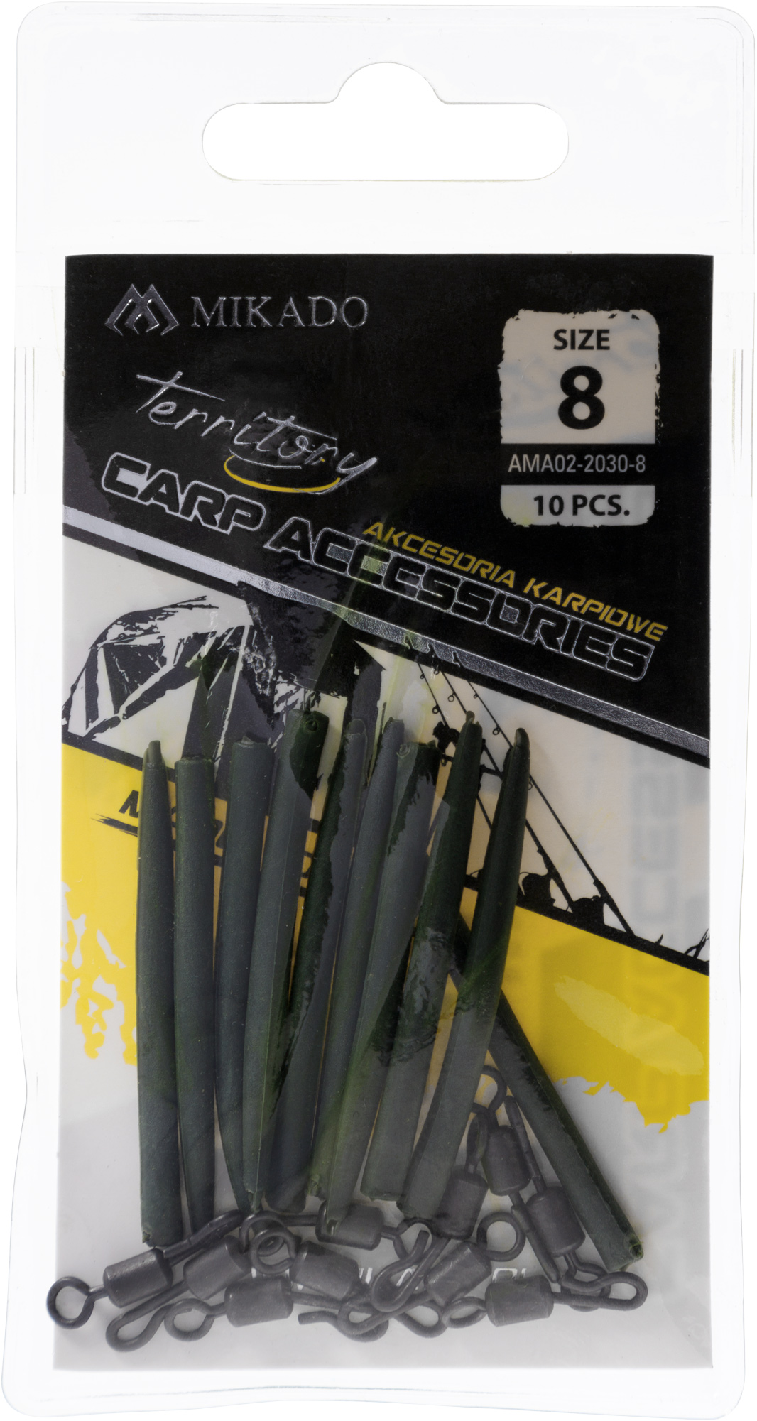 SWIVEL - QUICK CHANGE WITH ANTI-TANGLE RUBBER NO 8 - 10 pcs.