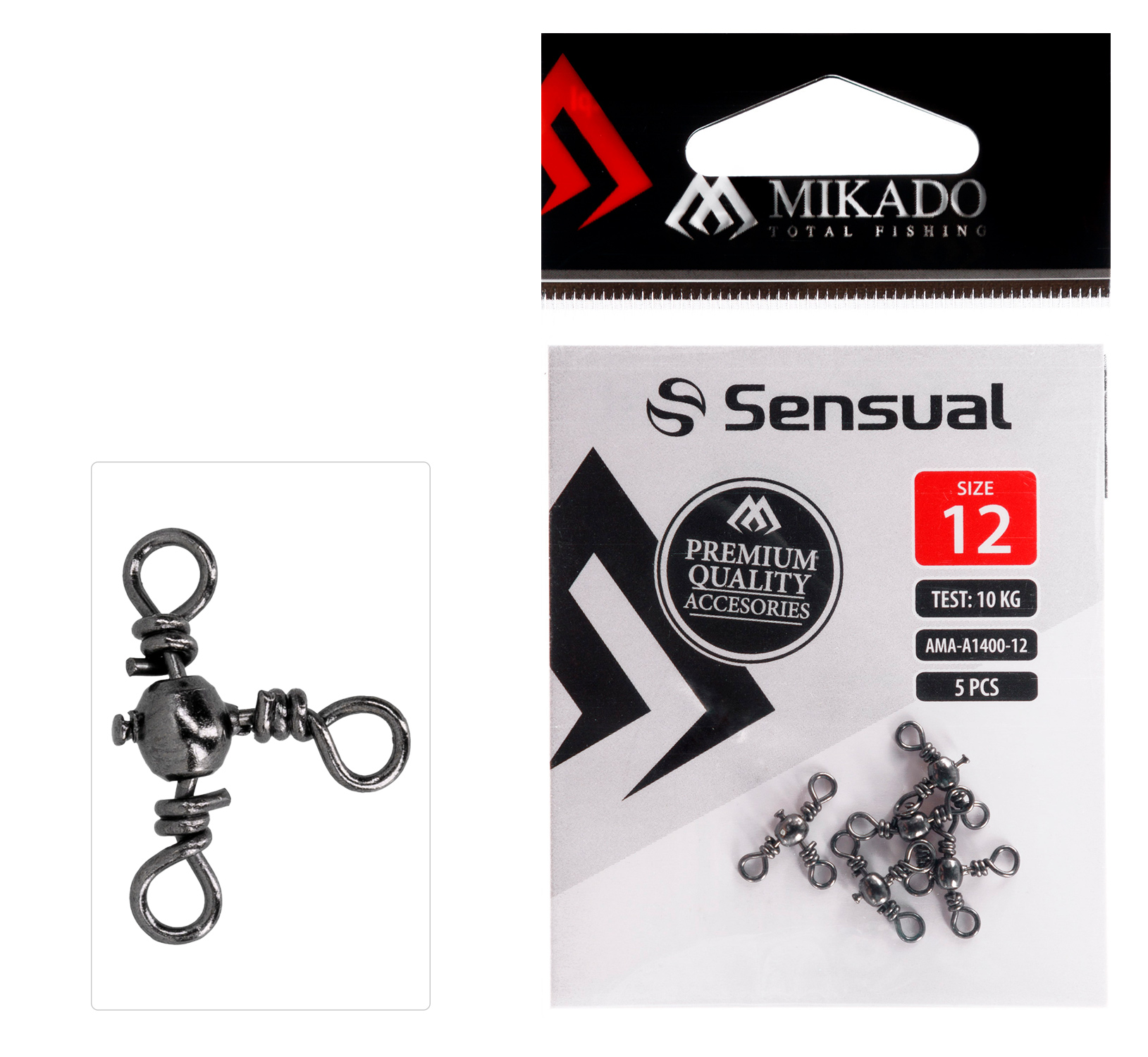 BARREL SWIVEL - TRIPLE NO 2 - 5 pcs.