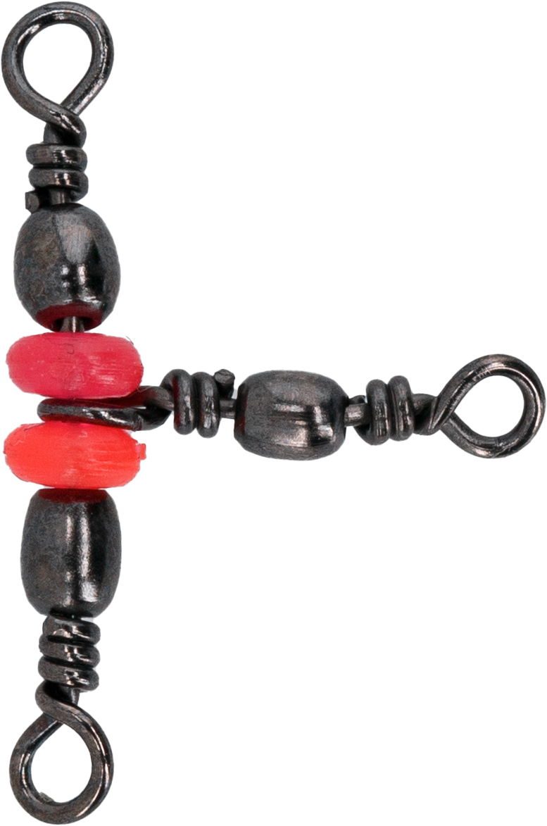 BARREL SWIVEL - TRIPLE WITH BEADS - size 14/16 BN - 5 pcs.