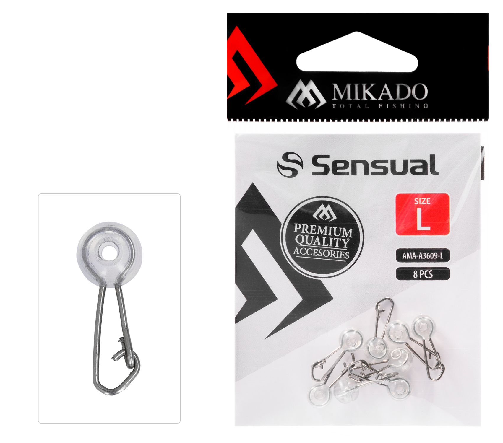 FIXING SYSTEM - SNAP WITH BEAD - size L - 8 pcs.