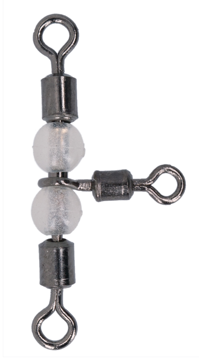 ROLLER SWIVEL - TRIPLE WITH BEADS - size 5/6 BN - 5 pcs.