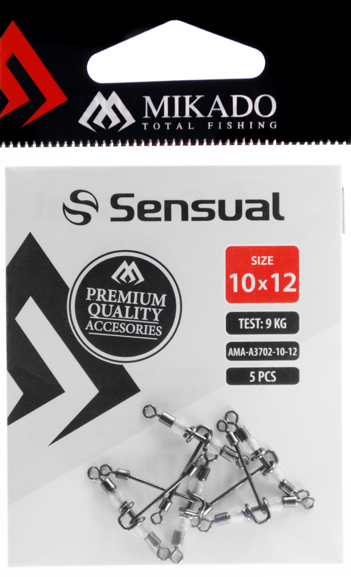 ROLLER SWIVEL - TRIPLE WITH "T" TYPE BEADS - size 6/7 BN - 5 pcs.