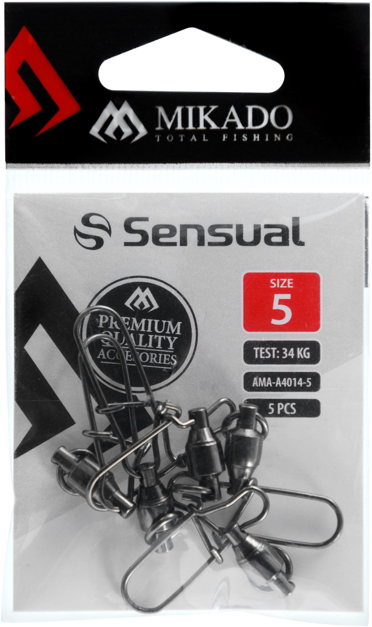 BALL BEARING SWIVEL - WITH FASTLOCK SNAP NO 3 BN - 5 pcs.