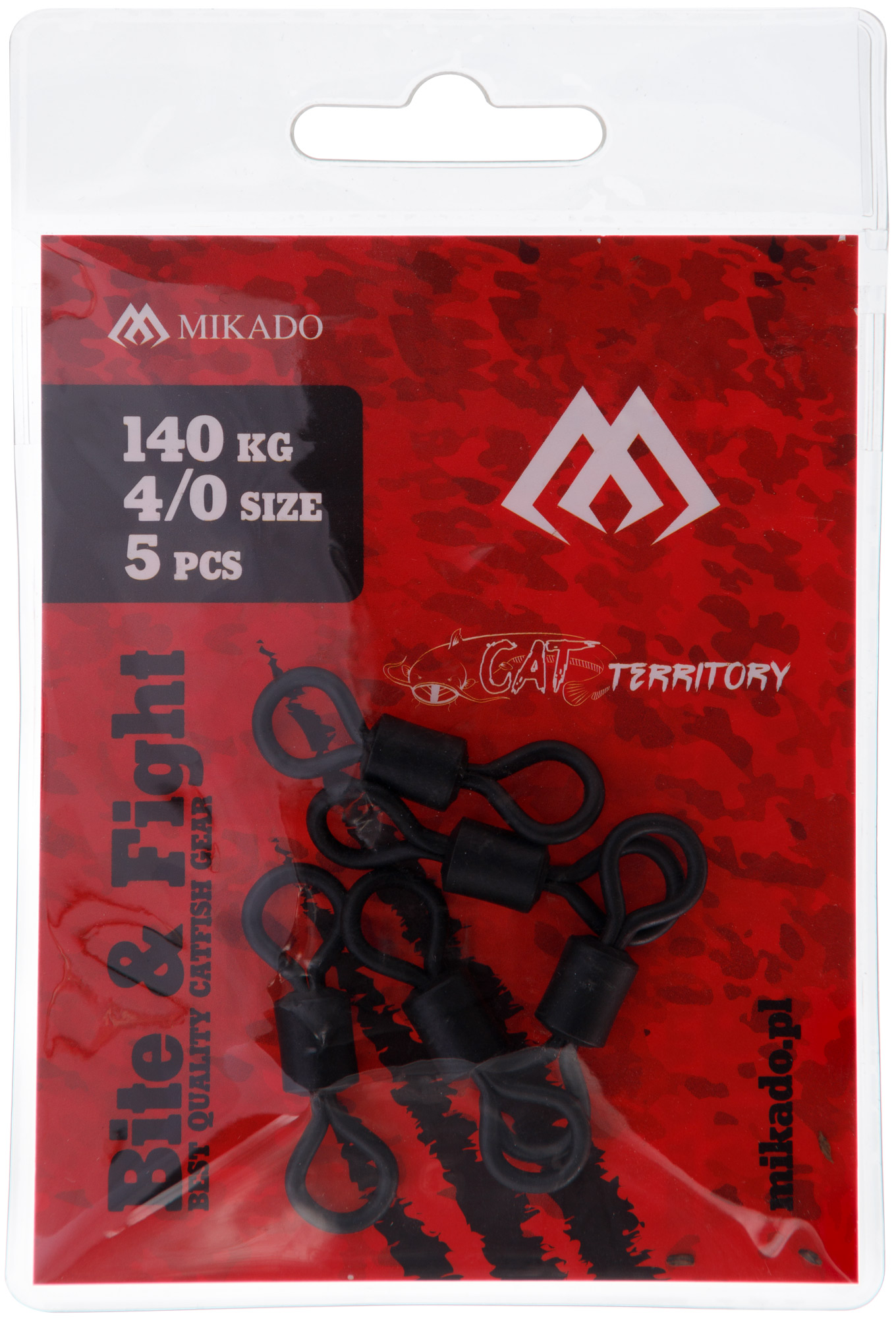 ROLLER SWIVEL - NO 2/0 - BLACK MAT - 5 pcs.