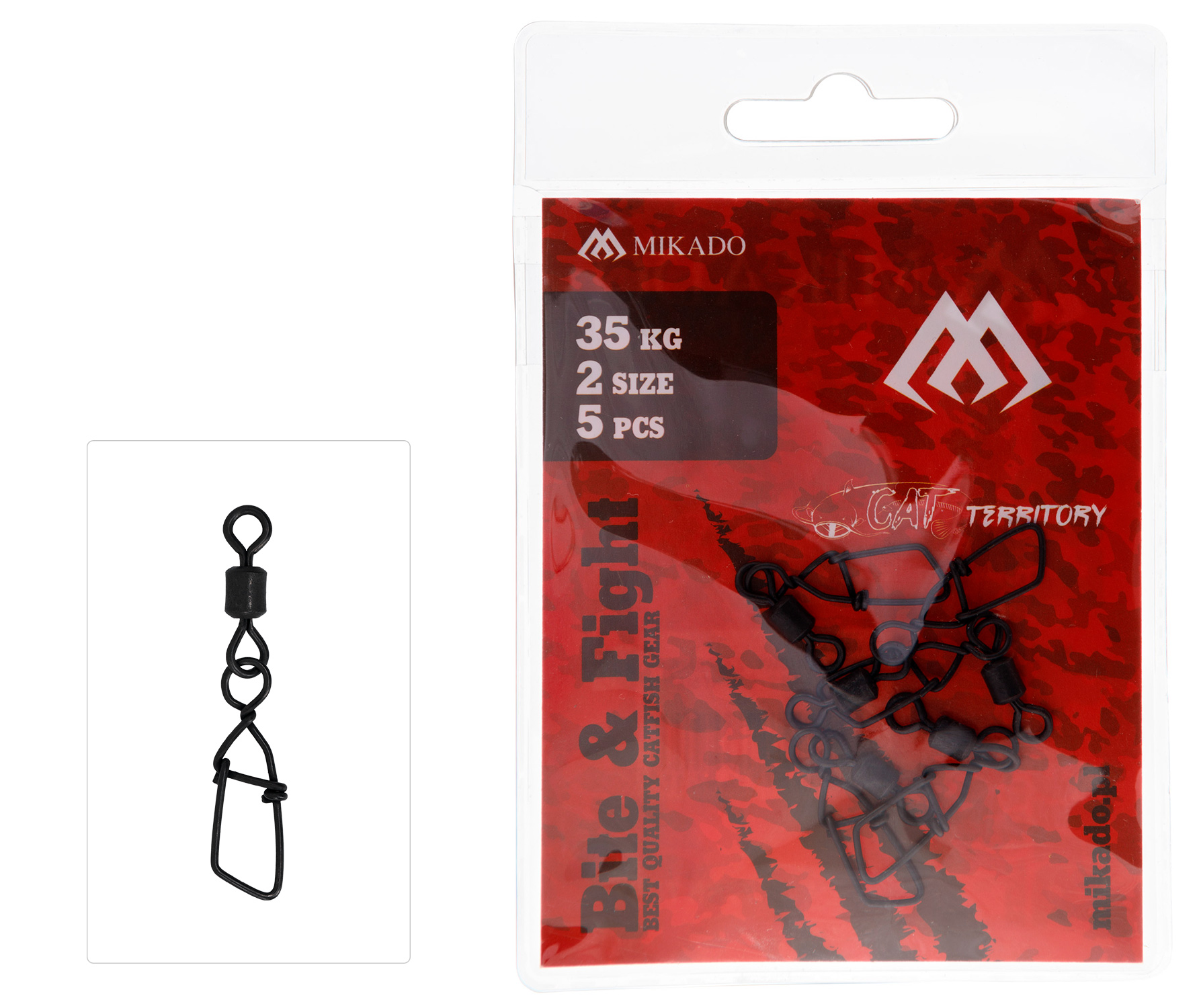 ROLLER SWIVEL - WITH SNAP GERMAN A NO 1/0 - BLACK MAT - 5 pcs.