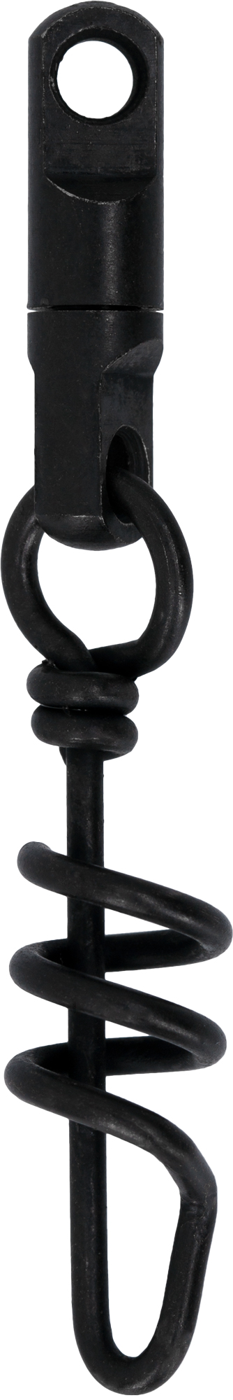 SWIVEL - WITH SNAP SCREW - size 5mm - BLACK MAT - 5 pcs.