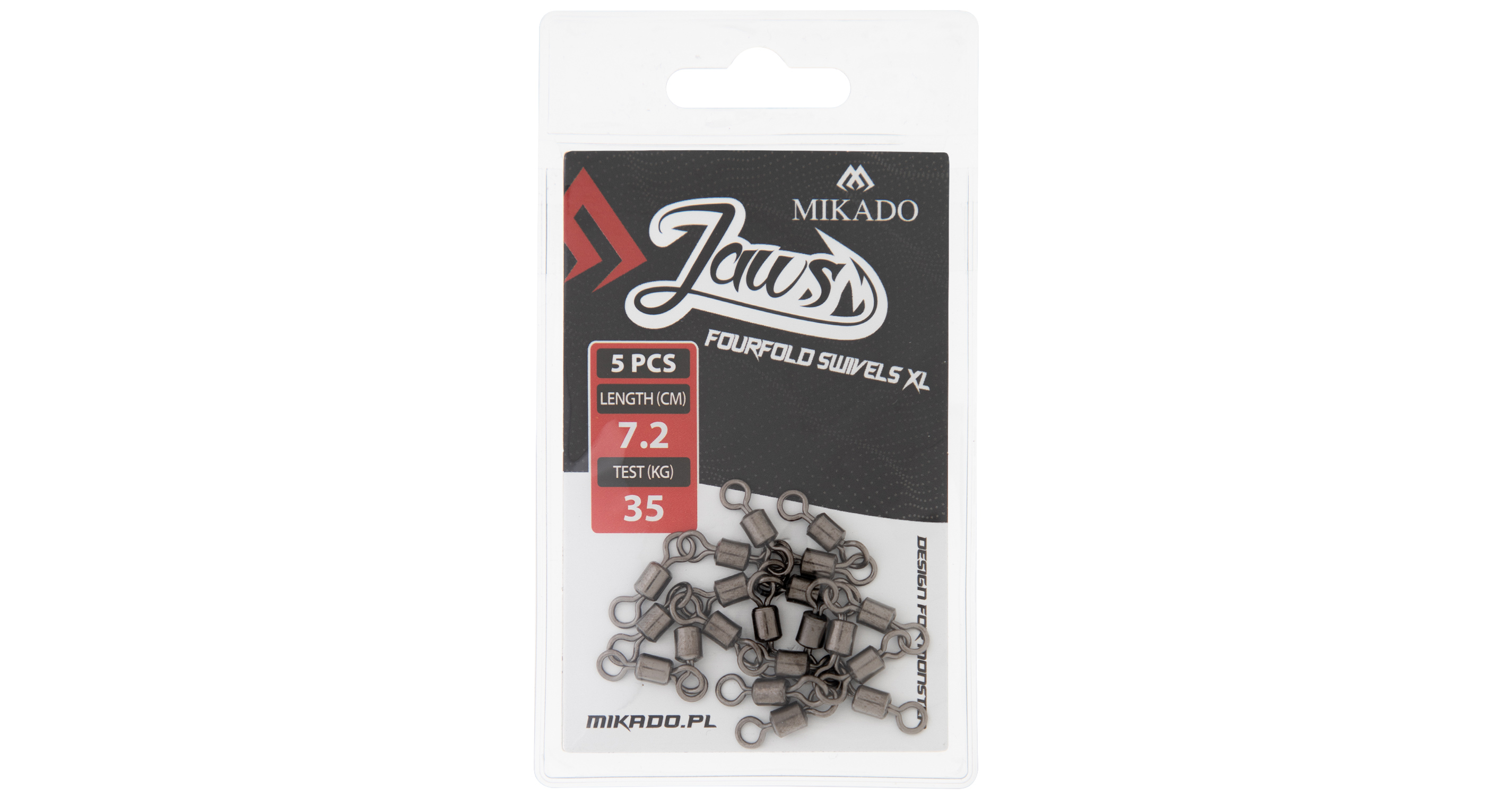 SWIVEL - JAWS FOURFOLD SWIVELS XL - 35kg - 5 pcs.