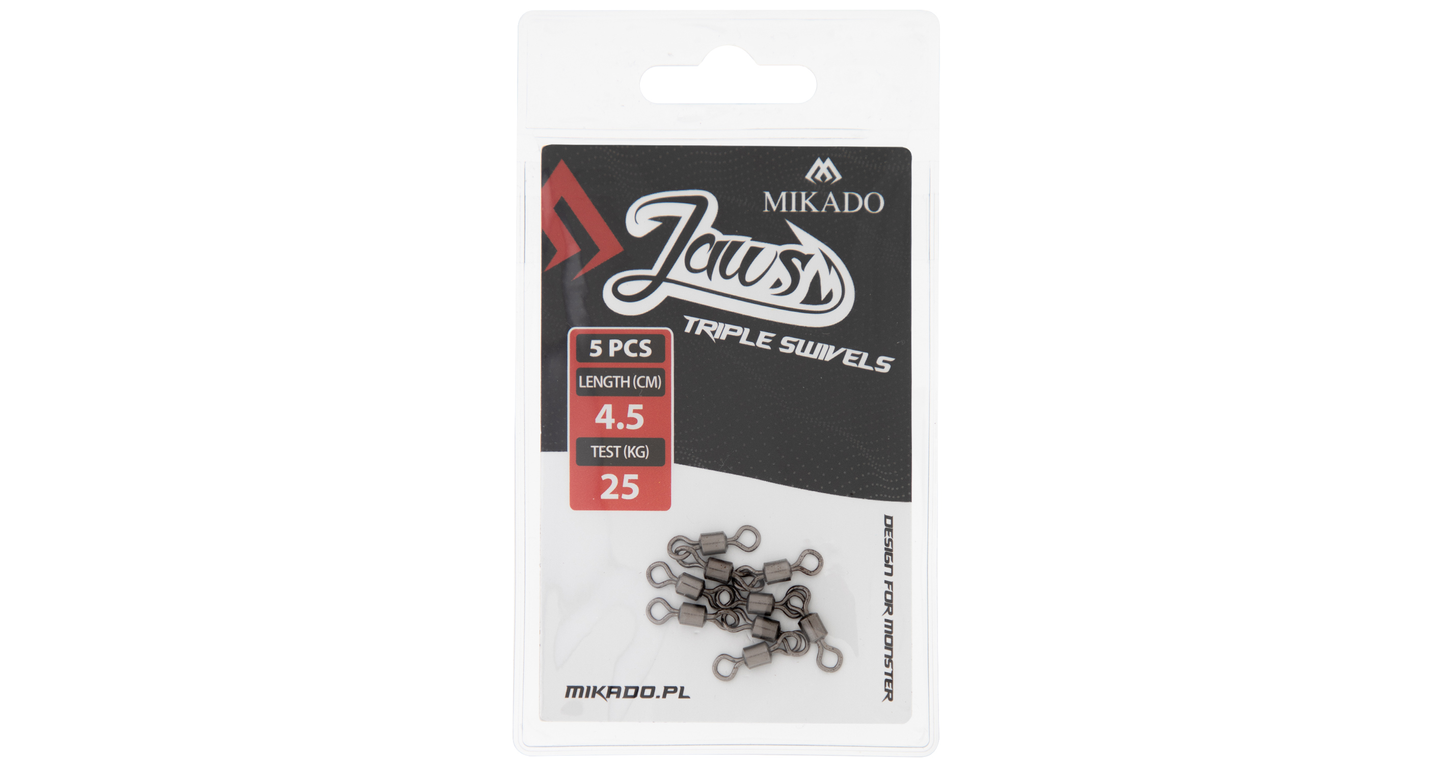 SWIVEL - JAWS TRIPLE SWIVELS - 25kg - 5 pcs.