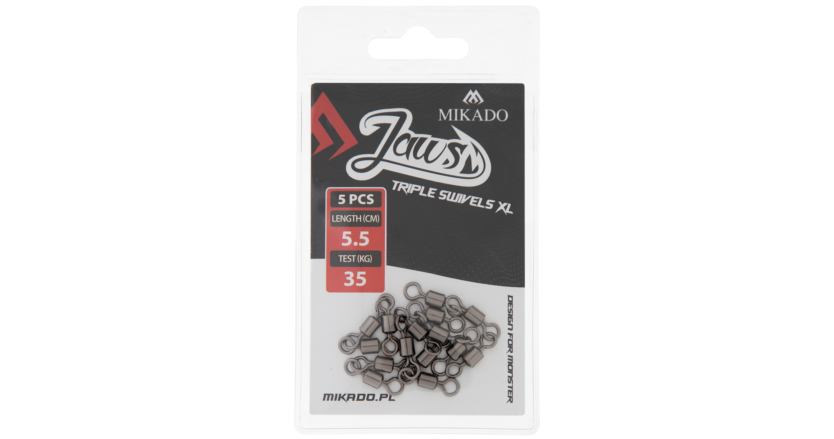 SWIVEL - JAWS TRIPLE SWIVELS XL - 35kg - 5 pcs.