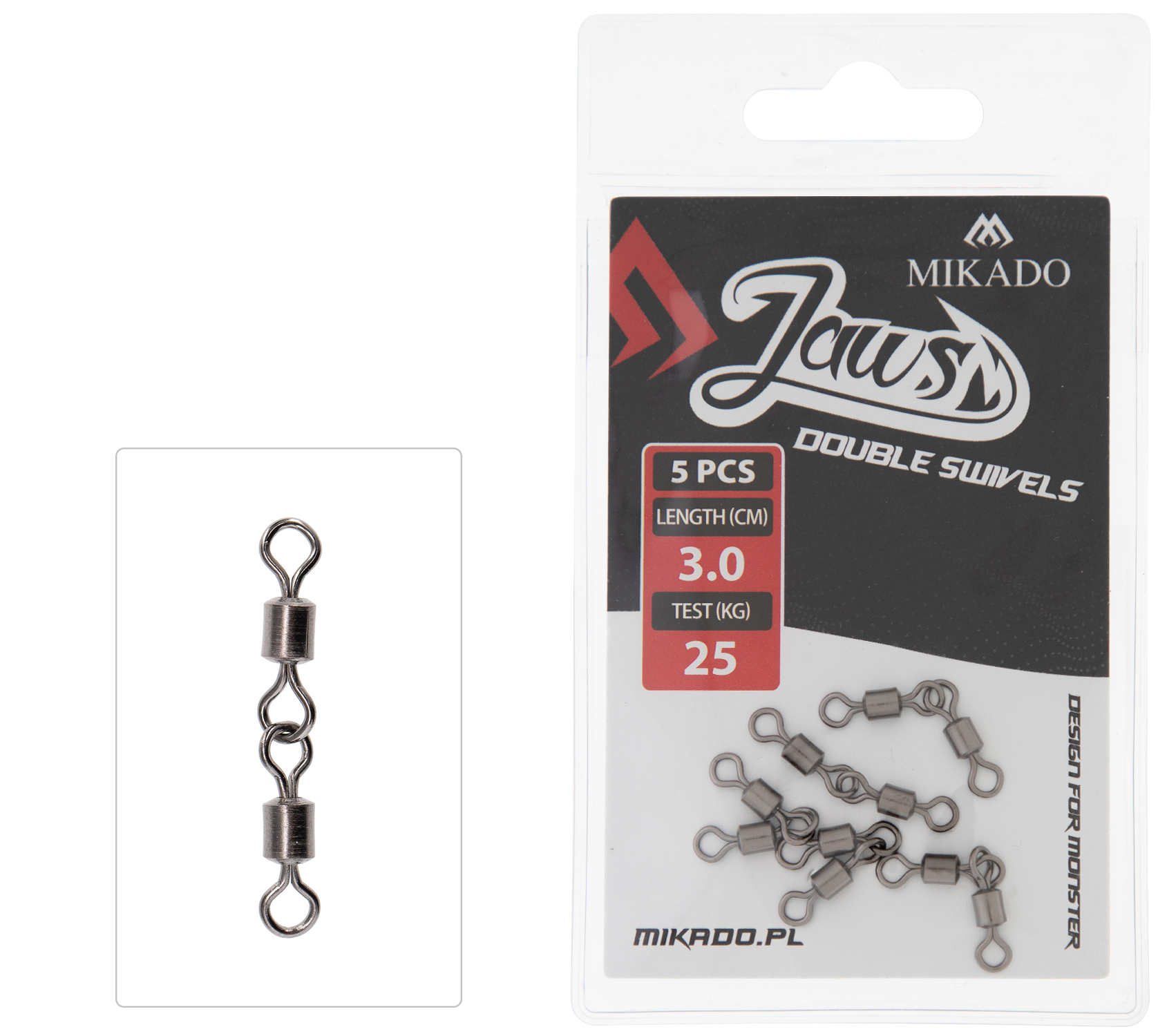 SWIVEL - JAWS DOUBLE SWIVELS - 25kg - 5 pcs.