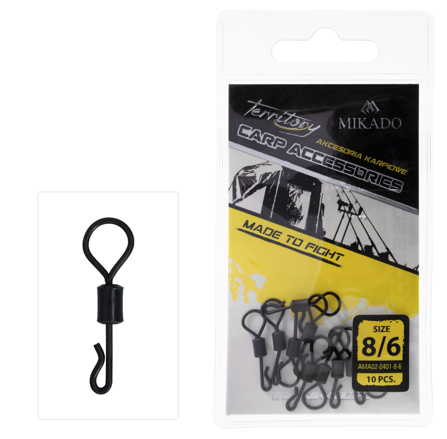 SWIVEL - QUICK CHANGE WITH BIG EYE NO 8 - 10 pcs.