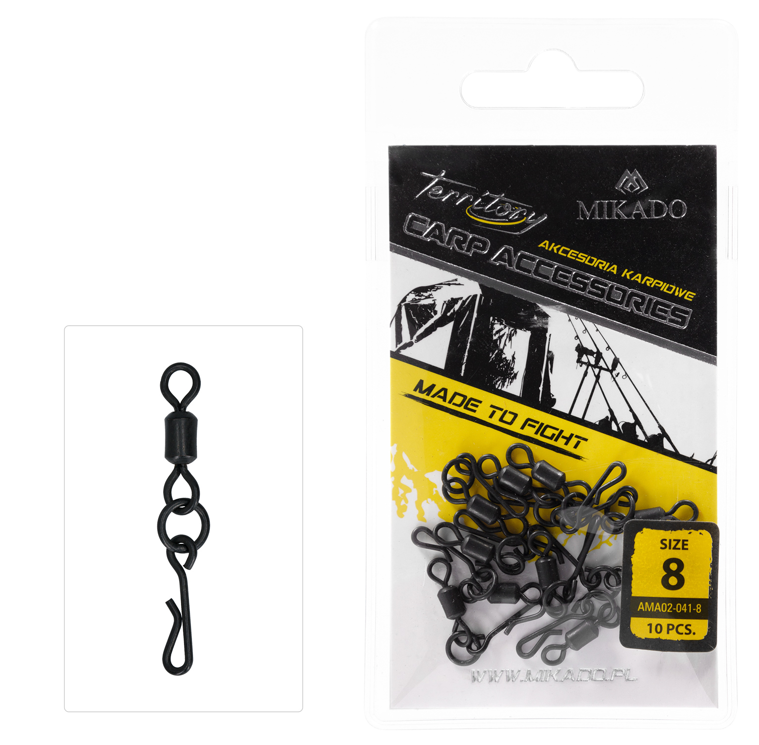 SWIVEL - WITH SNAP QUICK CHANGE NO 8 - 10 pcs.