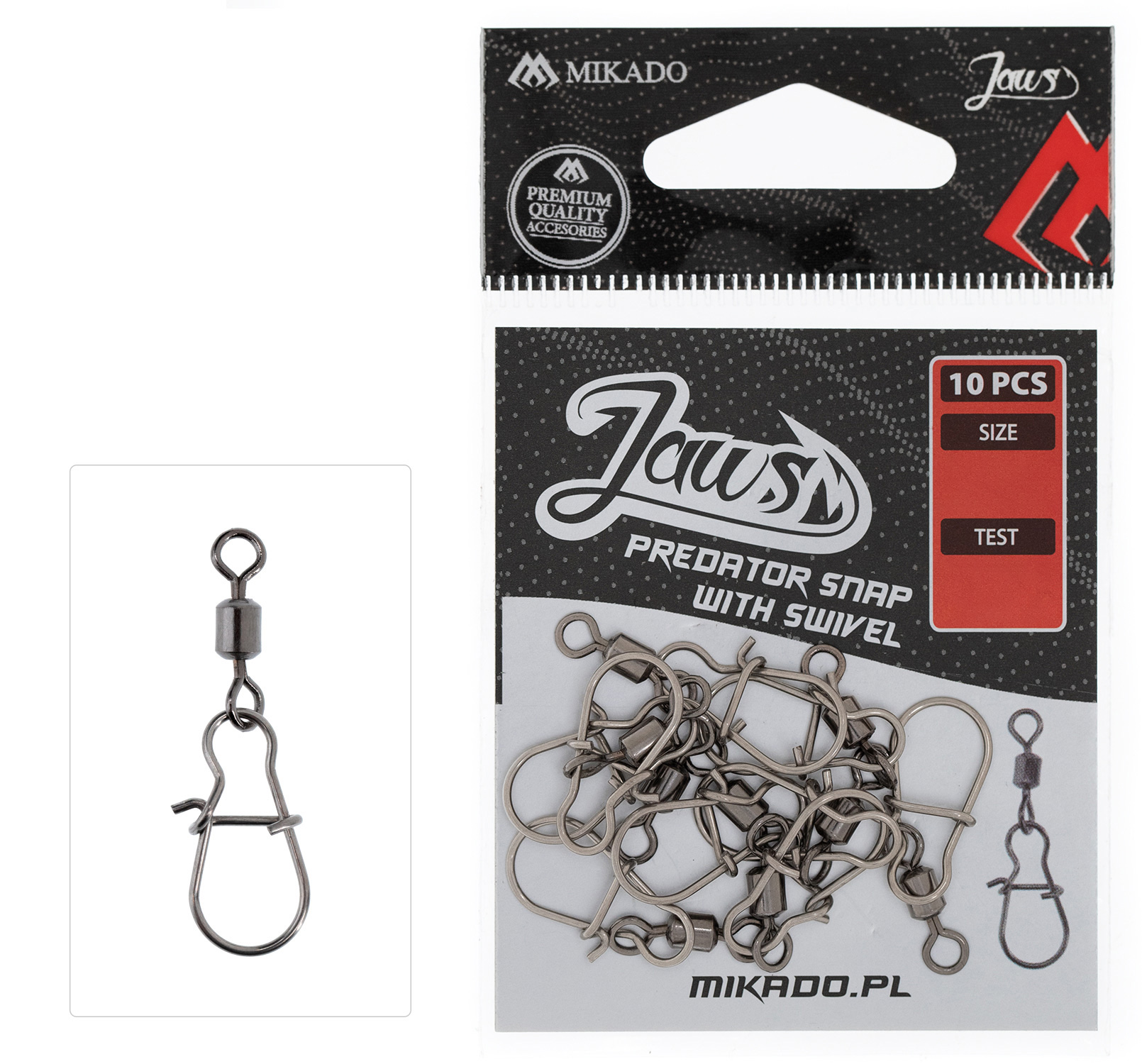 SNAP - WITH SWIVEL JAWS PREDATOR SNAP size L - 10 pcs.