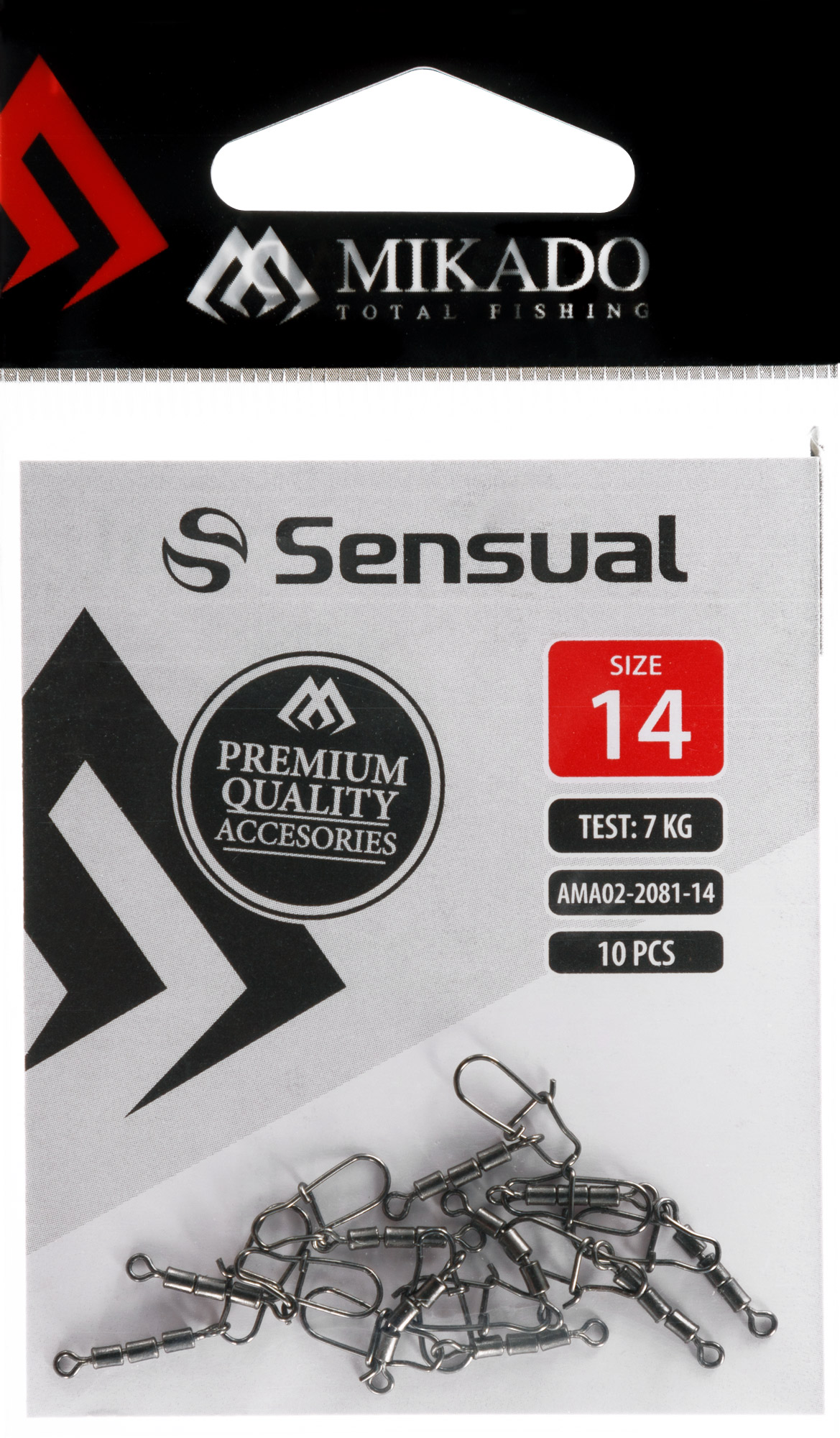 ROLLER SWIVEL - TRIPLE WITH SNAP NO 7 - 10 pcs.