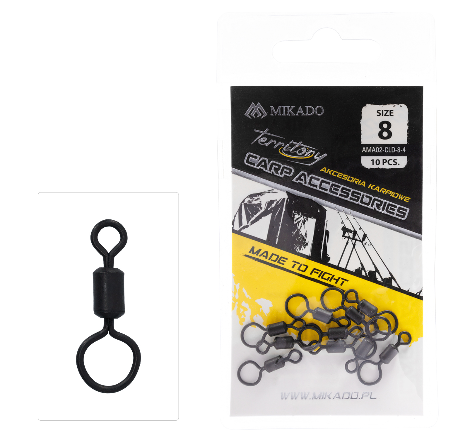 ROLLER SWIVEL - WITH BIG EYE NO 8 - 10 pcs.