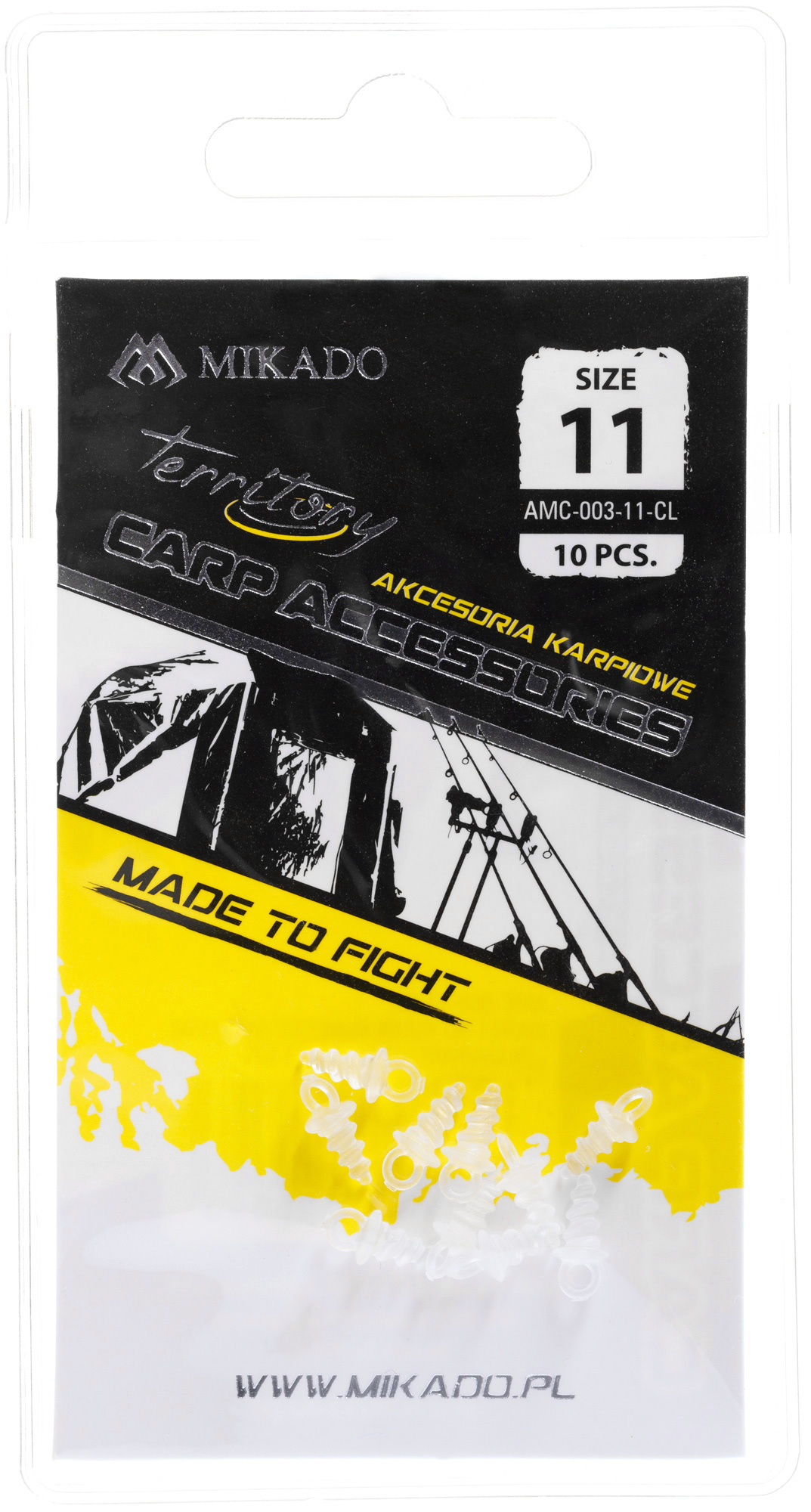 SCREW - FOR BOILIES PLASTIC - 11mm - TRANSPARENT - 10 pcs.