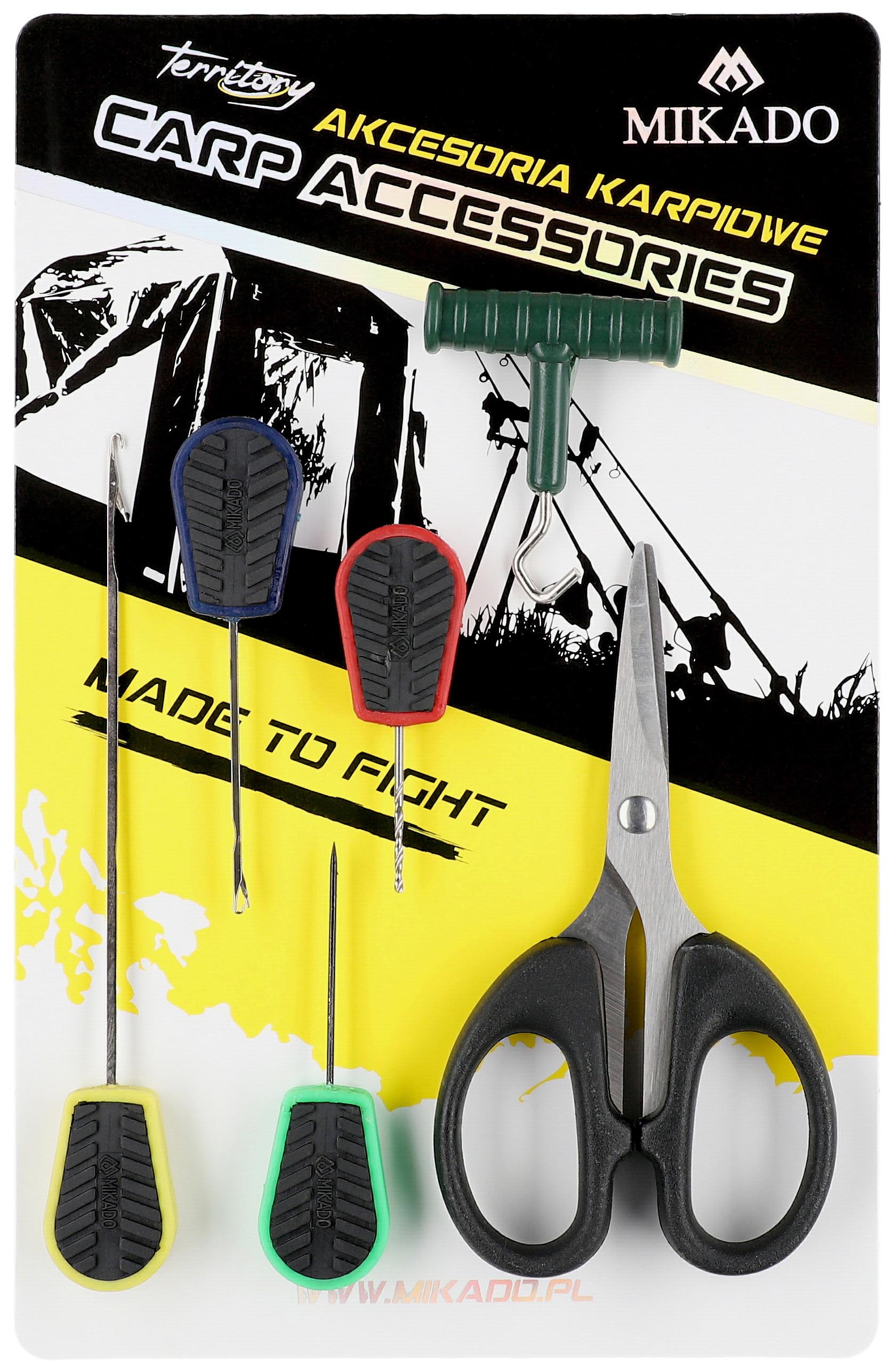 BAITING NEEDLES - NEEDLE SET WITH SCISSORS - 1 pcs.