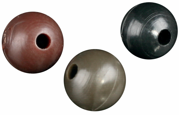 SILICONE BEAD - SOFT - size 6mm - DARK BROWN - 25 pcs.