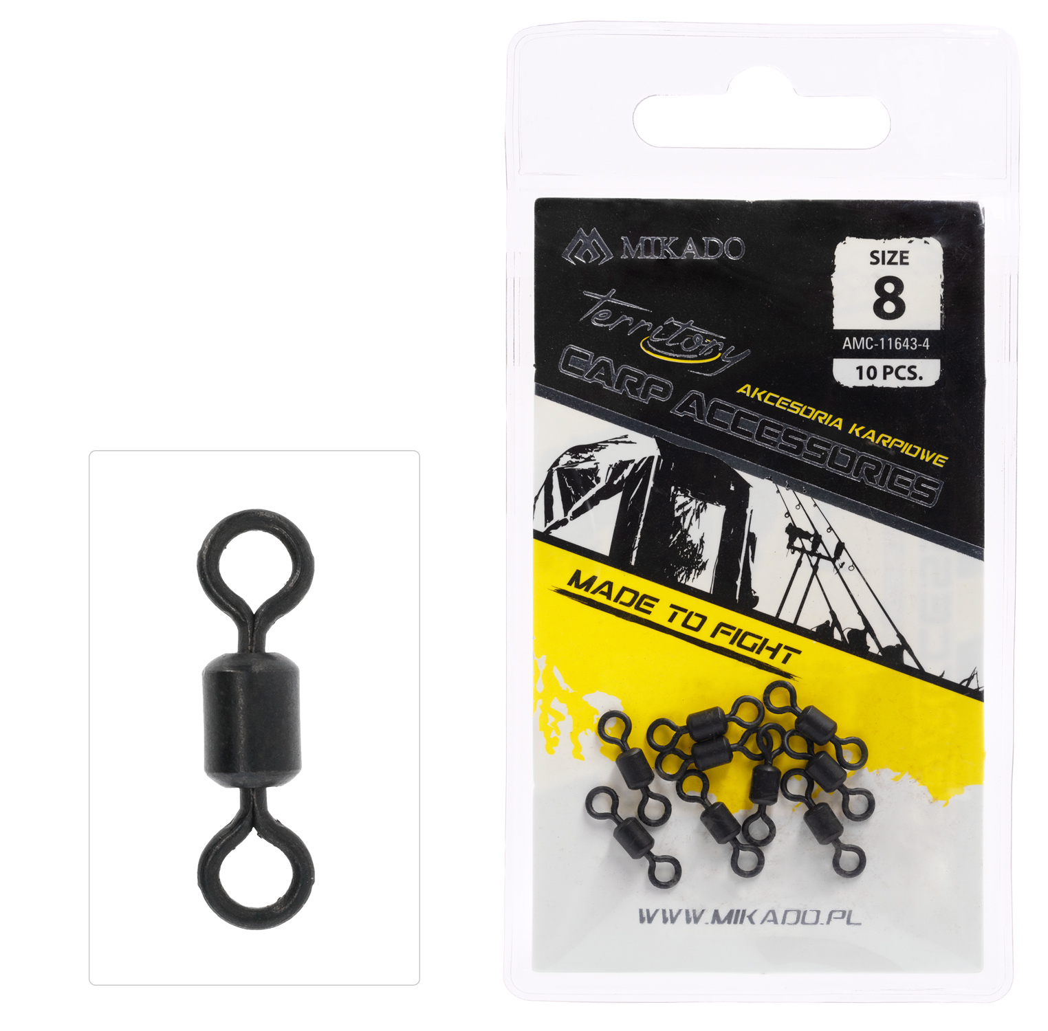 SWIVEL - ROLLING NO 8 - 10 pcs.