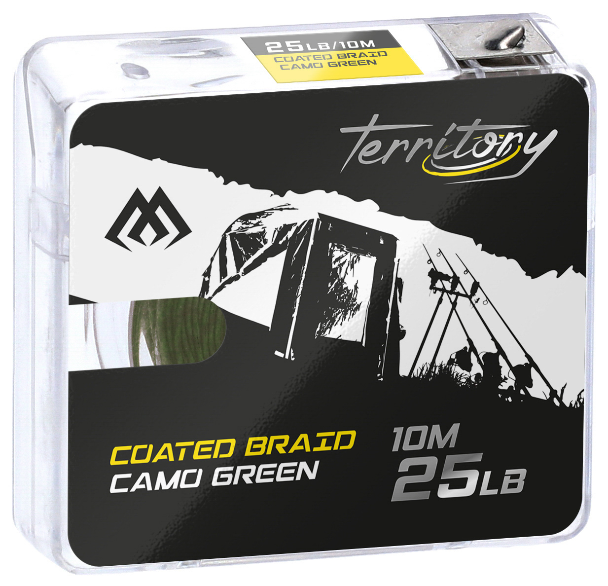 BRAID HOOKLINK - COATED BRAID - 25lbs/10m - CAMO GREEN - 1 pcs.