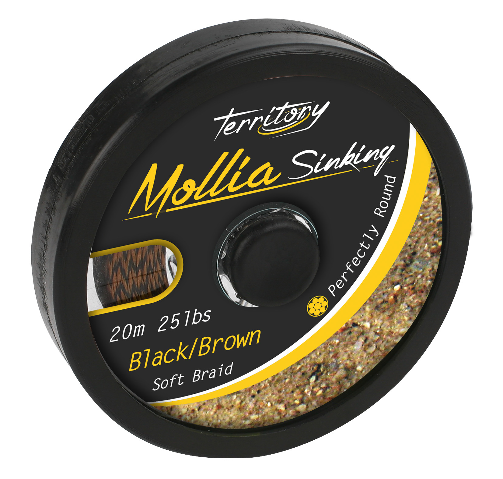 BRAID HOOKLINK - MOLLIA HOOKLINK 45lbs/20m - BLACK AND BROWN - 1 spool