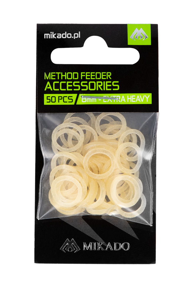 PELLET BANDS - METHOD FEEDER - 5mm (EXTRA HEAVY) - TRANSPARENT - 50 pcs.