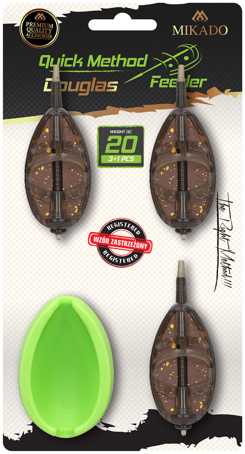 FEEDER - METHOD FEEDER "DOUGLAS" Q.M.F. SYSTEM L SET - 3x50g + FEEDER MOULD - 1 set.