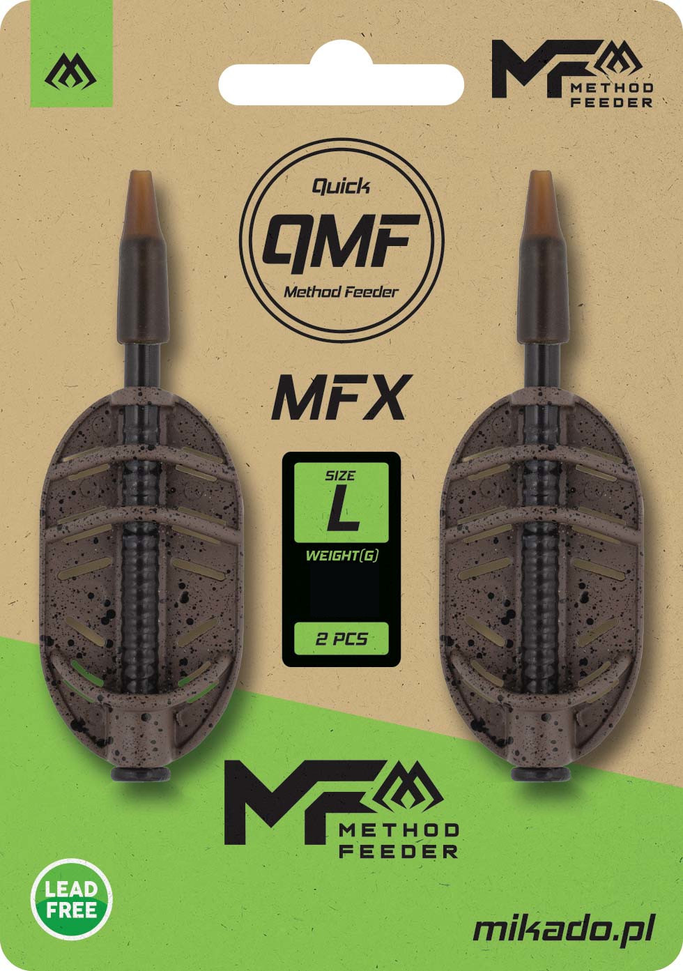 FEEDER - METHOD FEEDER MFX - Q.M.F. size L - 15g - 2 pcs.