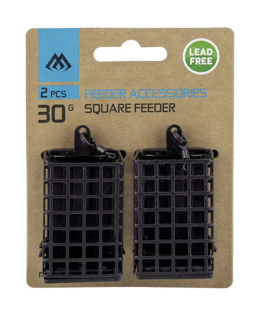 FEEDER - SQUARE WITH BOTTOM - 20g - (30x30x44mm) - 2 pcs.
