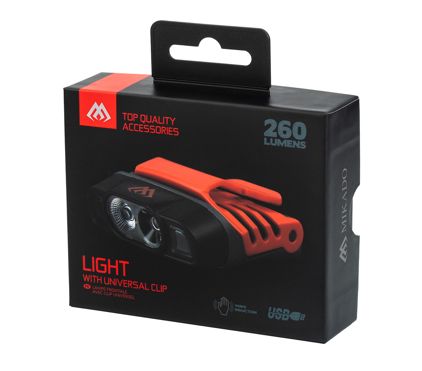 LIGHT - WITH UNIVERSAL CLIP - 260 LUM + MOTION SENSOR - 1pc.