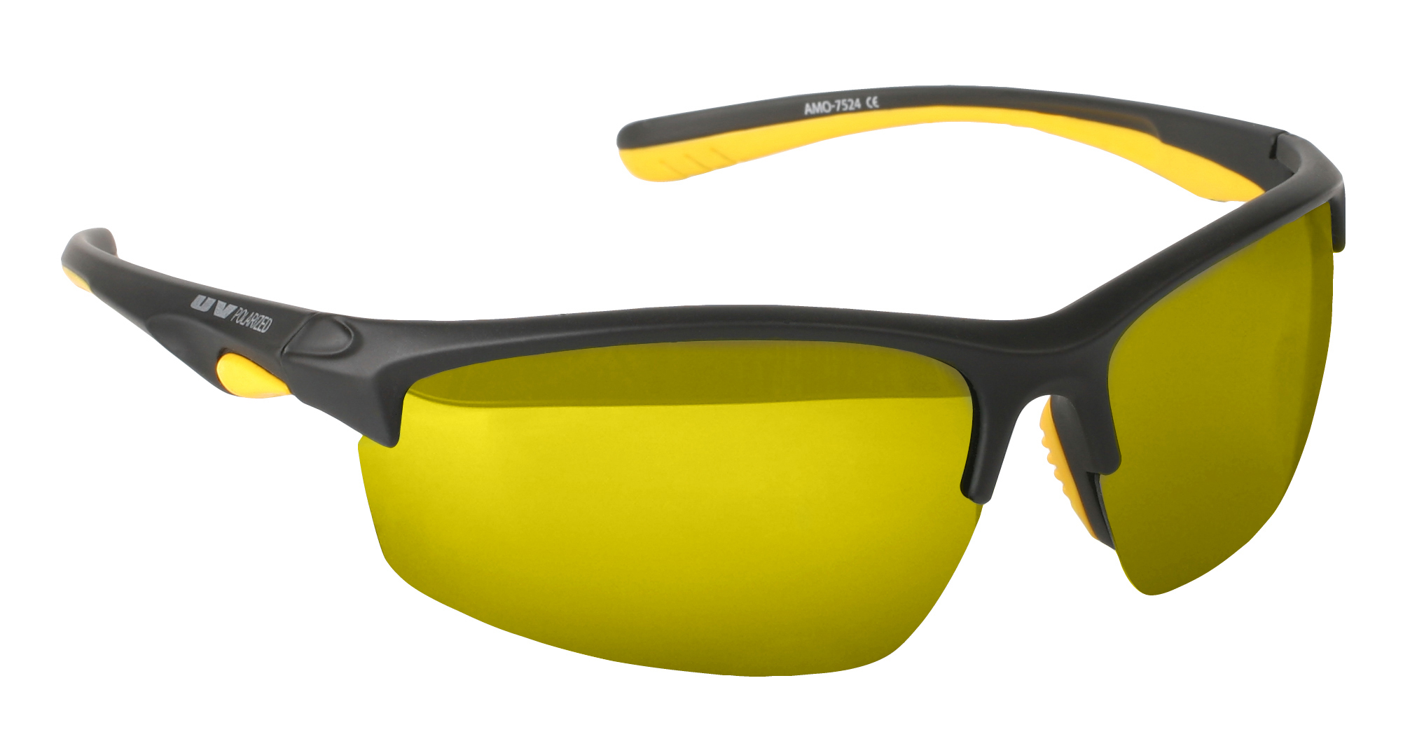SUNGLASSES - POLARIZED - 7524 - YELLOW WITH MIRROR EFFECT - 1 pcs.
