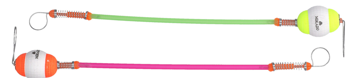 BAIT INDICATOR - HANGER STYROFOAM WITH PIPE 25cm size L - RED AND YELLOW - 10 pcs.