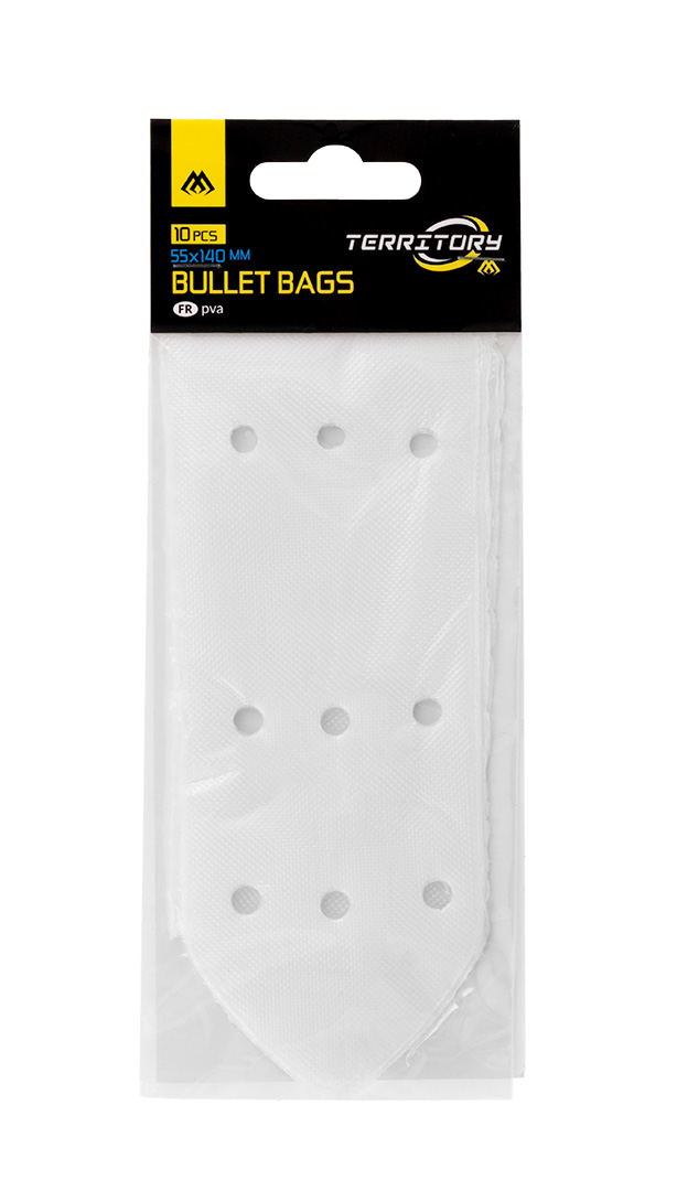 PVA BULLET BAGS - VÁZANÉ PVA SÁČKY S OTVORY 55 × 140 mm - bal. 10 ks.