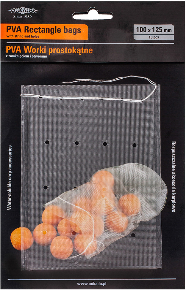 PVA - BAGS WITH HOLES AND STRING 101x125mm - 10 pcs.