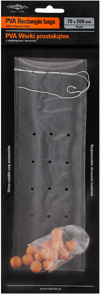 PVA - BAGS WITH HOLES AND STRING 70x200mm - 10 pcs.